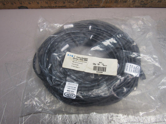 10QTY EATON 032.568 EZLOGIC ACCESSORY CABLE M8 4PIN EXTENSION 6FT 27VDC NEW