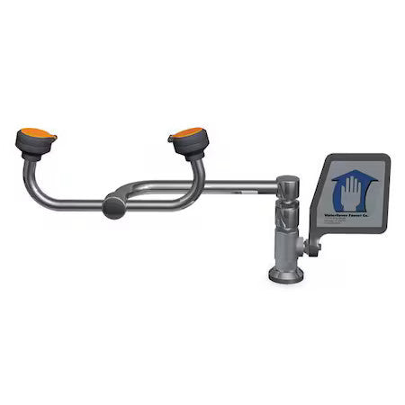 Watersaver Ew806 Plumbed Eyewash, Counter Mount, Plumbed, 11 In H., 13 In W