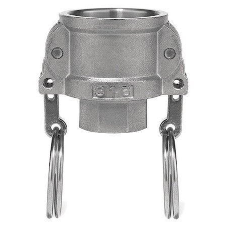 Usa Industrials Bulk-Cgf-306 Cam And Groove Fitting, 304Ss, D, 4" Coupler X 4"