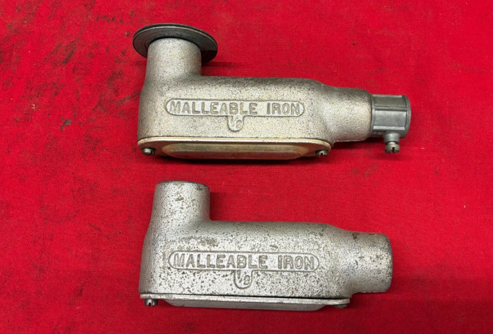 O-Z/GEDNEY LB-50 1/2" CONDUIT BODY W/KILLARK OL-10 COVER (LOT OF 2)