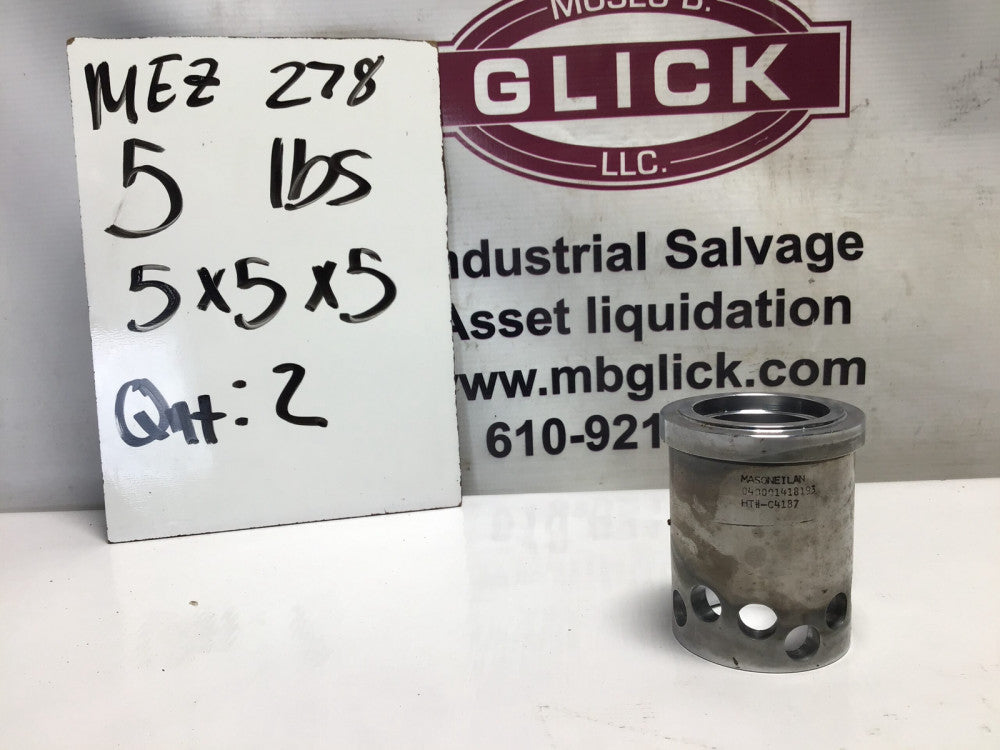  Masoneilan 040001418193 HT#-C4187 Perforated Casting Flask 2-1/2" x 3-1/2" F...