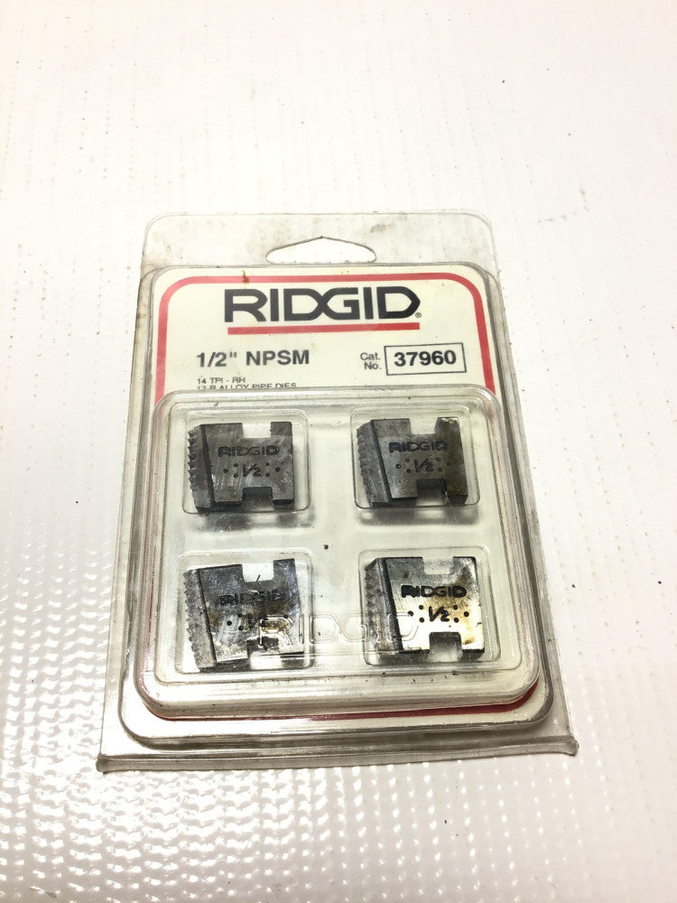 Ridgid 37960 Alloy Pipe Dies 1/2"NPSM 14 TPI-RH for 0R/11R/00R/111R/12R/30A/3...