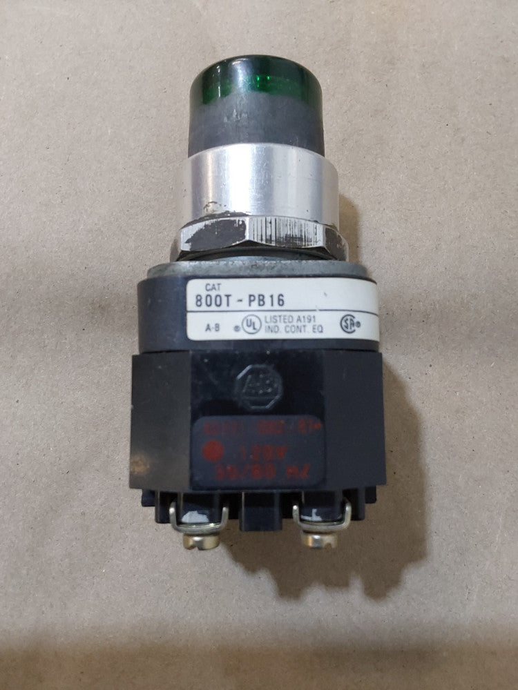 Allen-Bradley 800T-PB16 Ser.T Illuminated Green Push Button