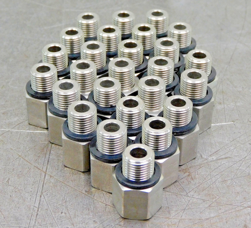 Stainless Steel SS Hex Reducing Adapter 1/8" x 1/8" NPT Lot of Twenty-One (21)