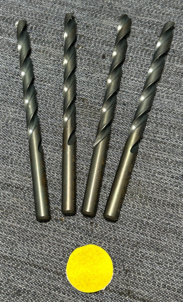 PRECISION TWIST HSS  2 FLUTE DRILL BIT  1/4" DIAMETER  LOT OF 4