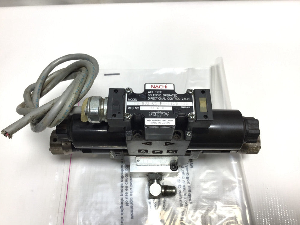 Nachi SS-G01-C5-FR-E115-E30 Wet Type Solenoid Operated Directional Control Valve