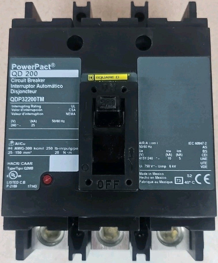 Square D NTO QDP32200TM 200 Amp 240V 3 Pole