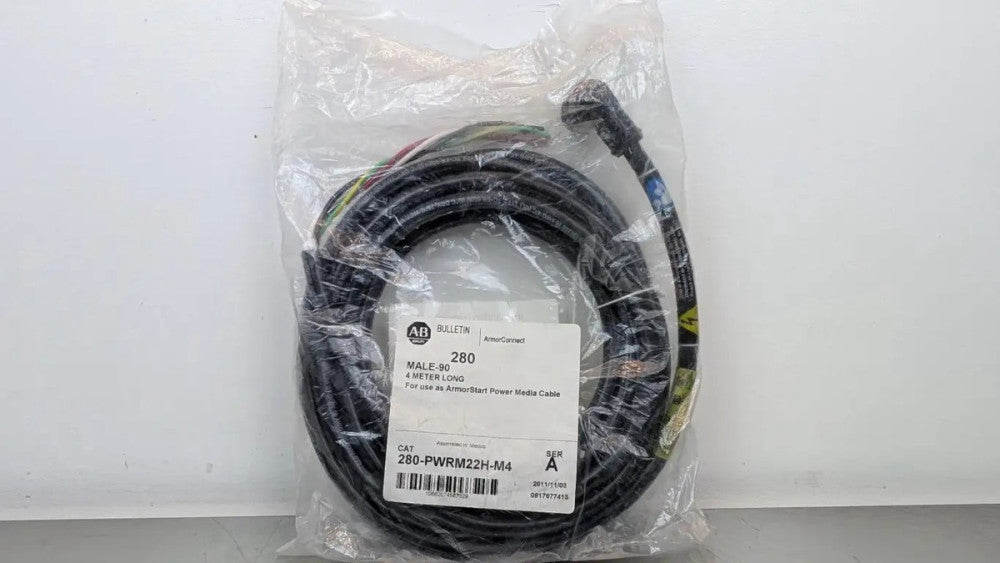 Allen-Bradley 280-PWRM22H-M4 Cordset ArmorStart Ser A 4-Pin Male 90 4-Wire 4m