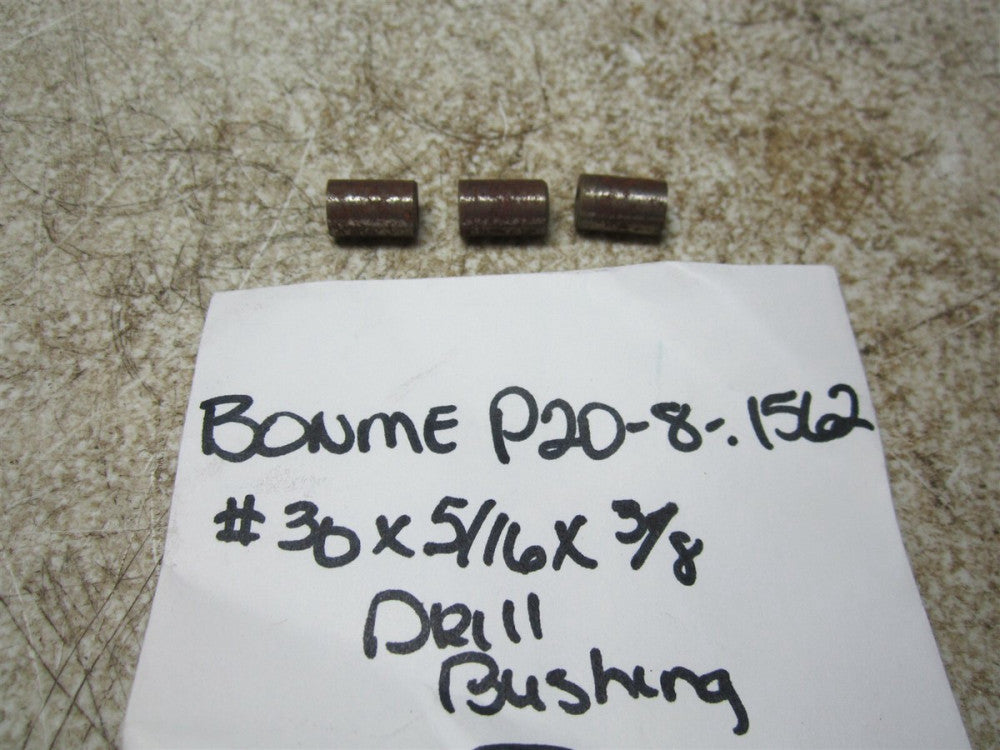 Boneham Metal P20-8-0.1562 #30 x 5/16 x 3/8 Drill Bushing - Pack of 3
