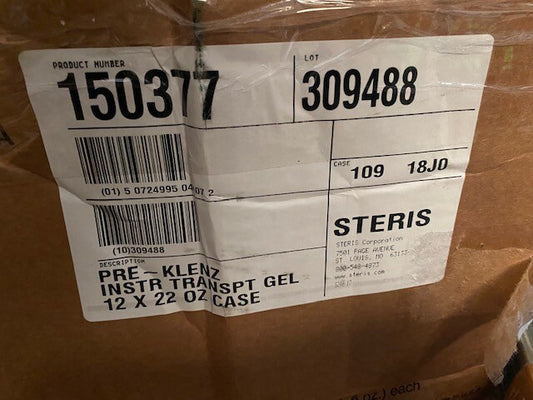 (12 Pack) Steris 150377 Pre-Klenz Instrument Detergent / Presoak Gel RTU 22 oz