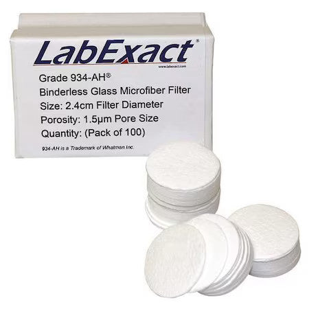 Labexact Lss-Ah2400 Glass Microfiber Filter,24Mm Dia.,Pk100