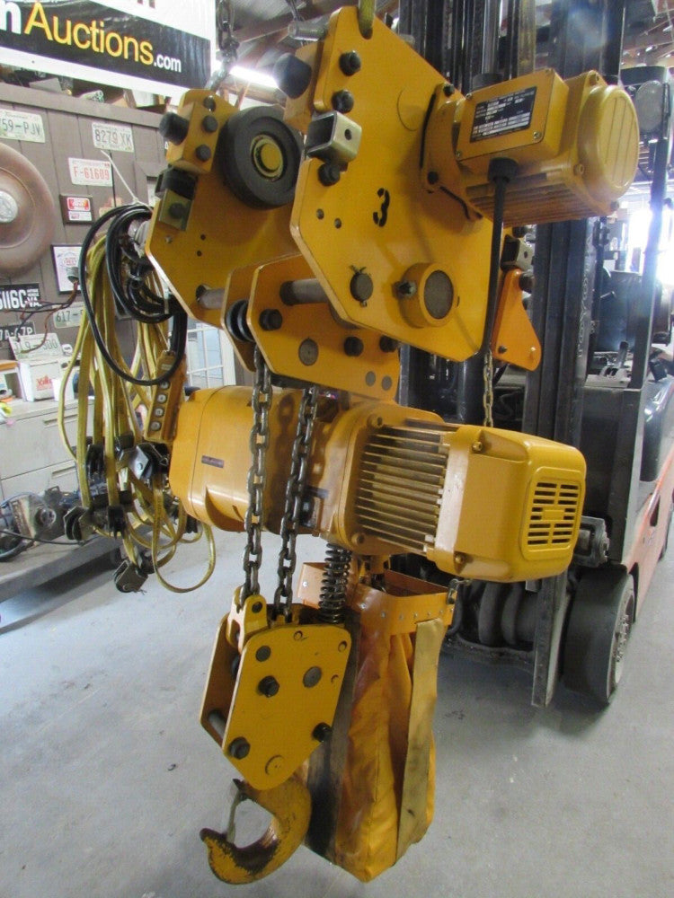 HARRINGTON 8 TON HOIST, W /POWER TRAVEL, SIZE E, DUTY-H4,  8FT/MIN, ER075S ,460V