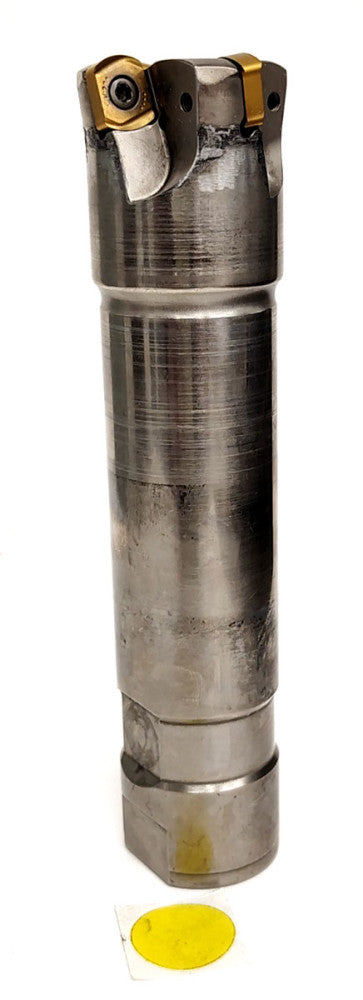 INGERSOLL 4 BLADE 1-1/2" DIAM INDEXABLE ENDMILL W/CARBIDE INSERTS 6" OAL HSS