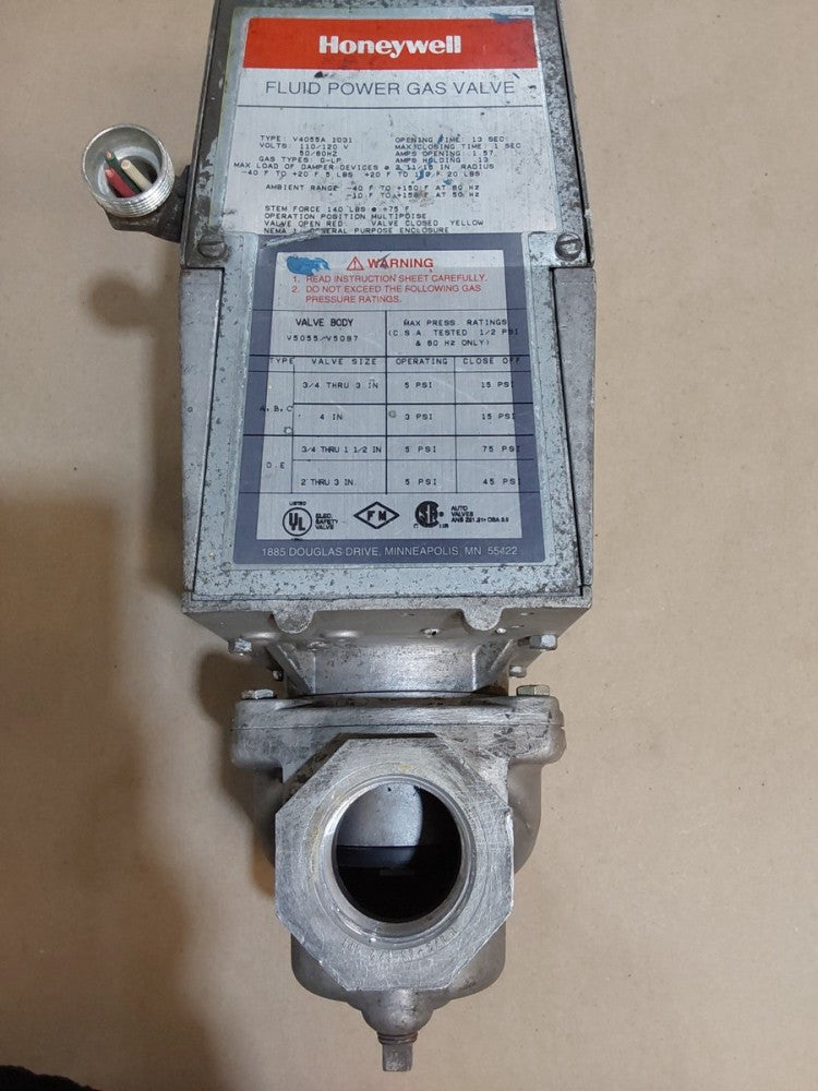 Honeywell V4055A 1031 Fluid Power Gas Valve 110/120V 50/60 & V5055A 1020...O20