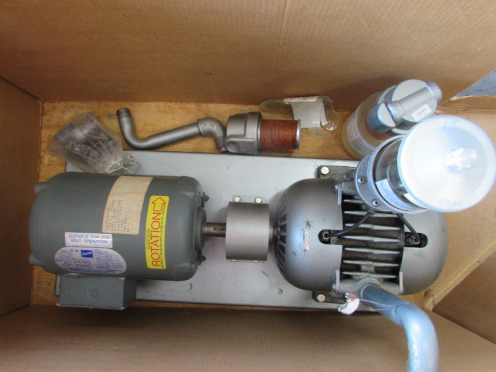 GAST 2065-V4C-T334 , VACUUM PUMP, w/MOTOR , 1 hp, 230/460V/1740 RPM, 3/4", NEW!