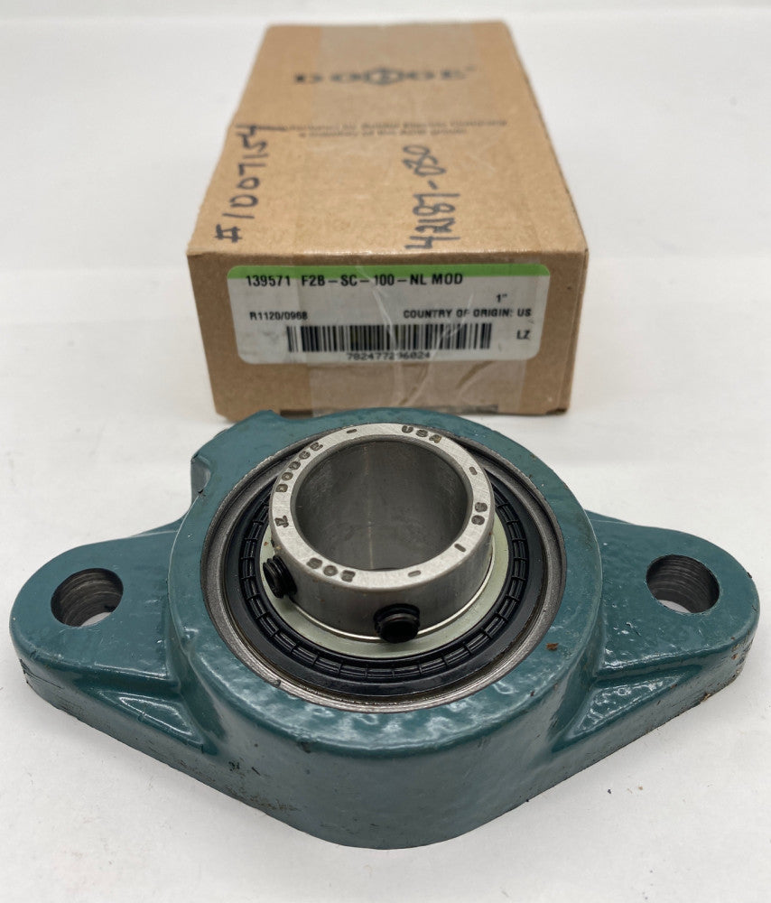 Dodge 139571 Flange Ball Bearing F2B-SC-100, 1" Shaft 