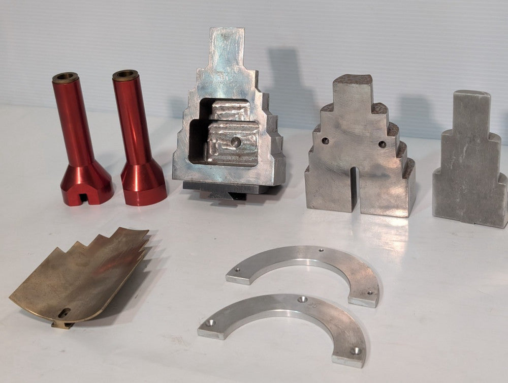 Lot of asstd unknown tool and die metal steel assembly components deco modern