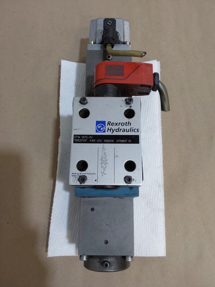 REXROTH HYDRAULIC VALVE STW 0075-11/ 000522133 A128-276 0000007 21781837 01