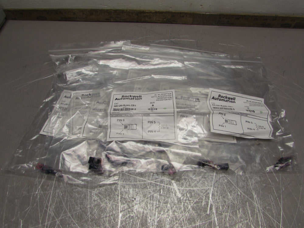 5 Bags- Rockwell Automation AK-U0-RJ45-TR1, RJ45 ADAPTER KIT, 2-RESISTORS, NEW!