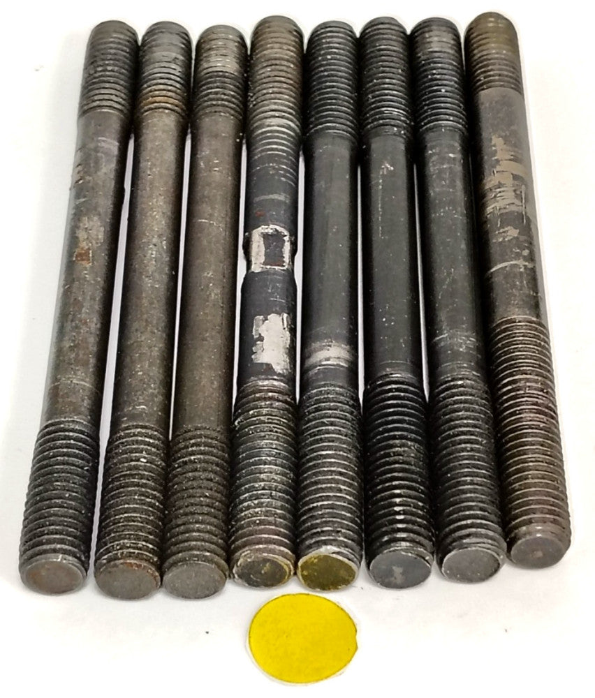 UNBRANDED 1/2" X 13 DOUBLE ENDED STUDS MALLEABLE STEEL BLACK OXIDE  LOT OF 8