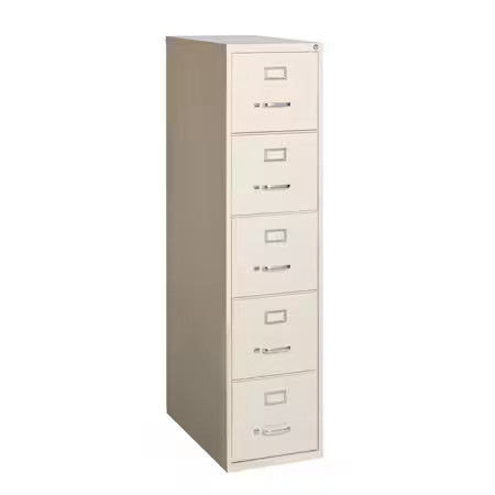 Hirsh 17777 15" W 5 Drawer Vertical File Cabinet, Putty,  Letter