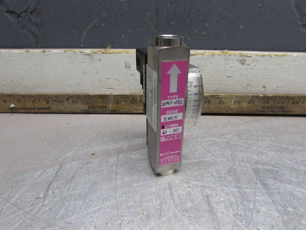 BAMO BHU-18R , SS FLOWMETER , 40XEAO18XG15SL ,40-360 LT/min, 1/2", N/NIB!