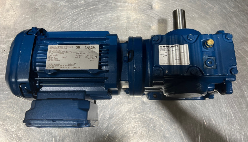 SEW-EURODRIVE Type S47 DRS71M4 Motor With Gear Box Nos Surplus