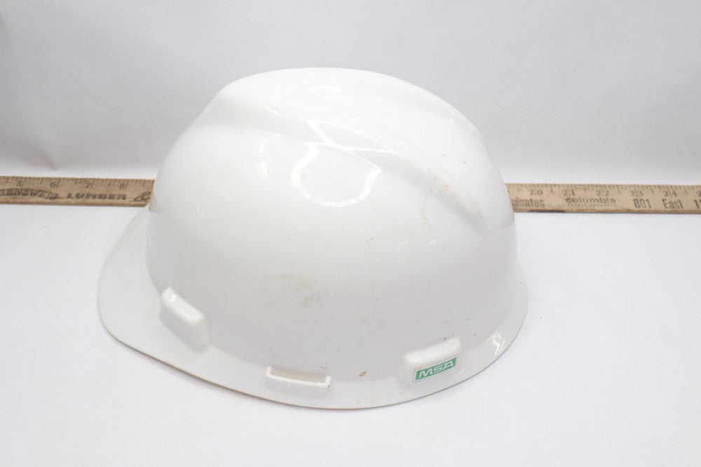 MSA Slotted Full Brim Hard Hat w/ Fas-Trak III Suspension White SL65