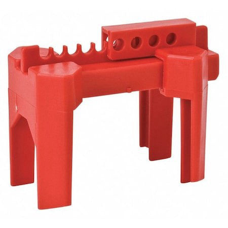 Condor 437R15 Ball Valve Lockout,Red,4-5/64" H