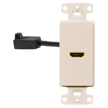 Hubbell Wiring Device-Kellems Ns801la Video Wall Plate And Jack,Hdmi,Lt Al