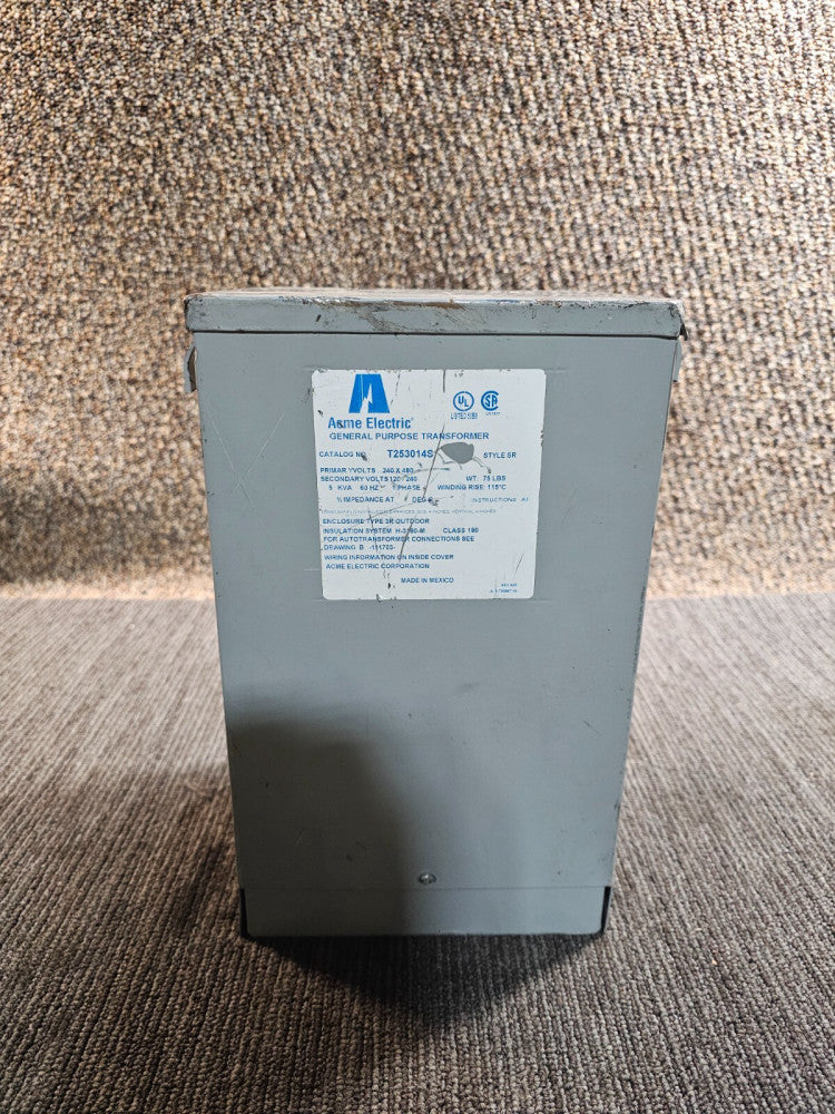 Acme Electric T253014S Low Voltage Distribution Transformer, 5 Kva, Nema 3R Gray