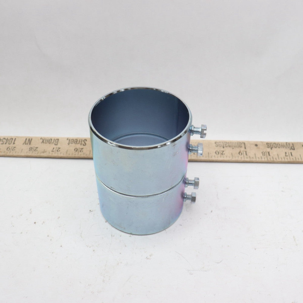 Set Screw Conduit Coupling Steel Gray 2-1/2" Trade Size 4" OAL 