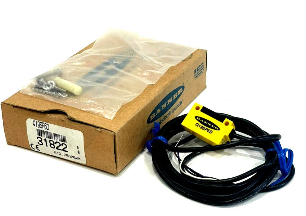 NEW BANNER ENGINEERING Q19SP6D PHOTOELECTRIC SENSOR 31822