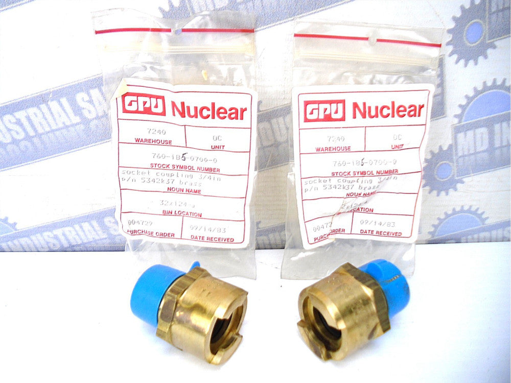 (2 Pcs) BOWES - 75-B-OF6 - 5342k37 - 3/4 in COUPLING NPT to 75 Series FEMALE NEW