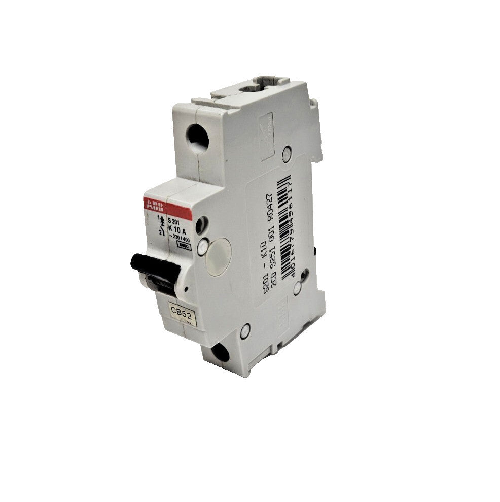 ABB CIRCUIT BREAKER 2CDS251001R0427 1-POLE 10 AMP 60 VDC 277 VAC DIN-RAIL MOUNT
