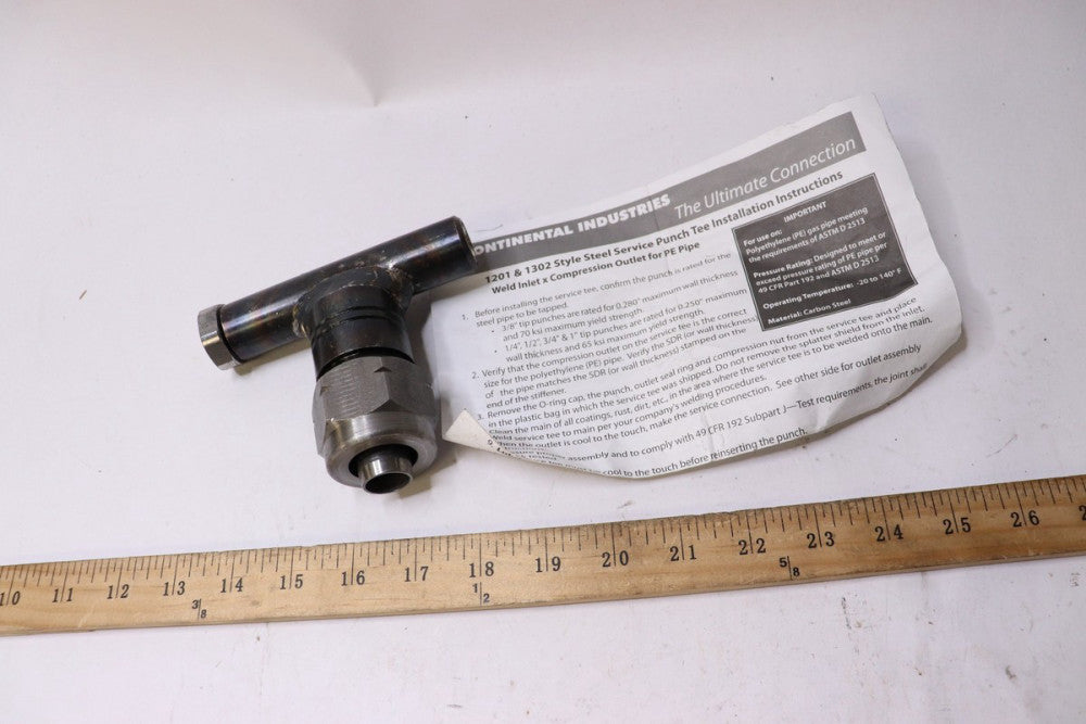 Continental Service Saddle Punch Tee Steel 3/4" x 5/8" x 1 1/8" OD