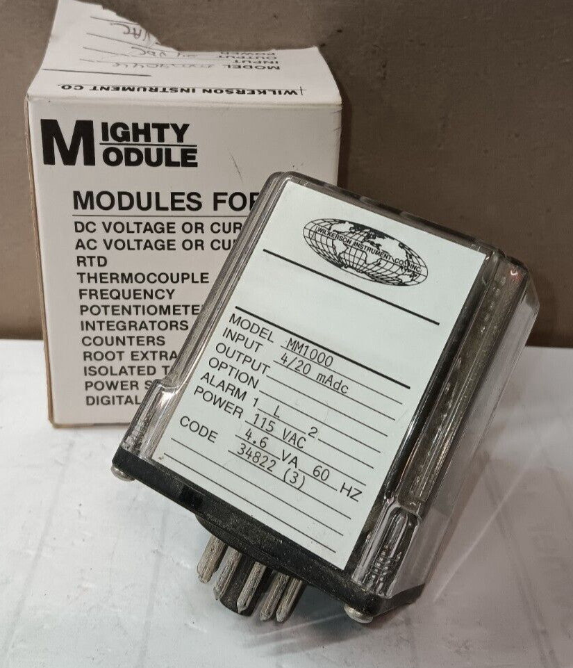 NEW WILKERSON INSTRUMENT CO MM1000 MIGHTY MODULE RELAY 24 VDC OUT 115 VAC IN