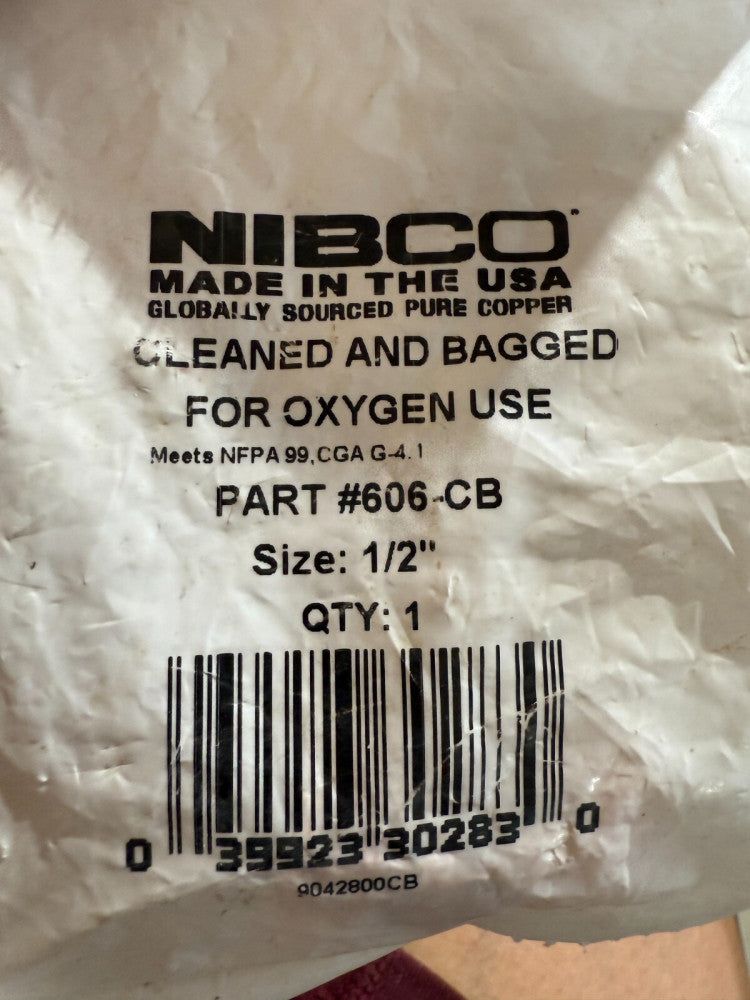 1-Pack NIBCO Wrot Copper Solder Pressure Elbow 606-CB 1/2"