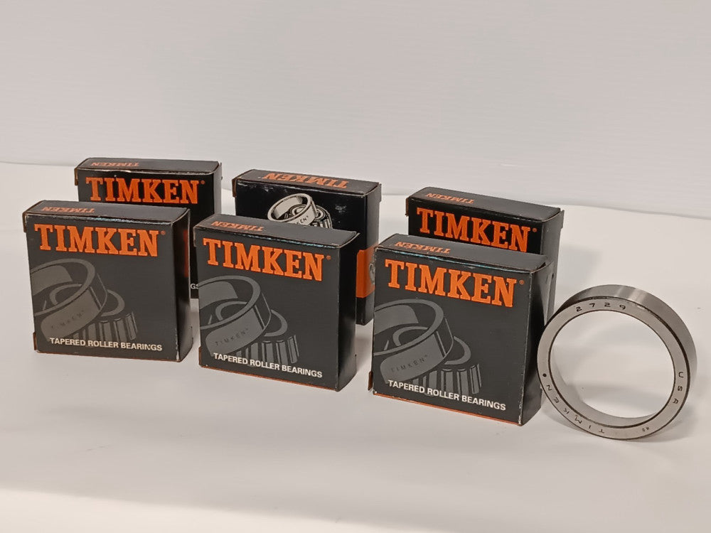 Lot of 6 Timken 2729 Tapered Roller Bearing Cup, 3" OD, .75" Width, Chrome Steel