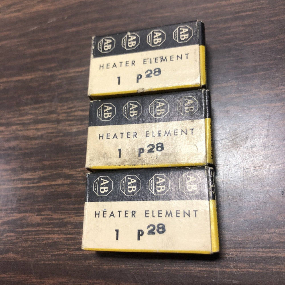 LOT OF (3) NEW OLD STOCK! ALLEN-BRADLEY OVERLOAD RELAY ELEMENT HEATERS P28