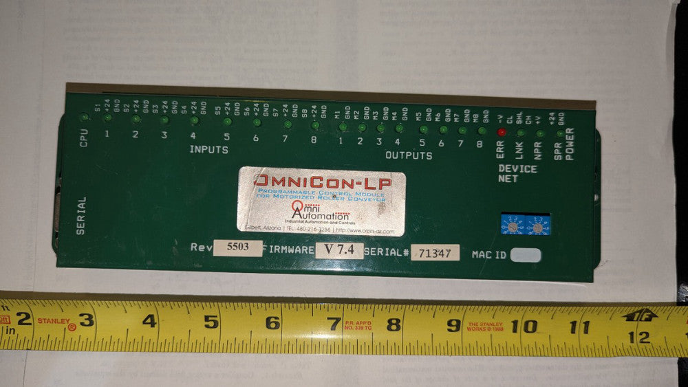 (1) Omni Automation OmniCon-LP Programmable Control for Motorized Conveyer 5503