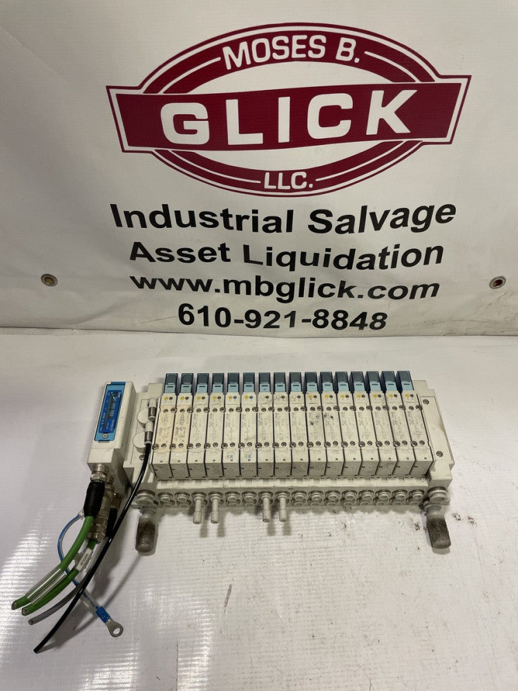 SMC EX260-SEN1 Ethernet/IP Fieldbus System Pneumatic 16 Solenoid Valve Manifold