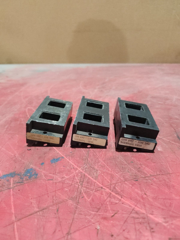 USED LOT OF 3 CUTLER HAMMER STARTER CONTACTOR MAGNETIC COIL 505C806G01