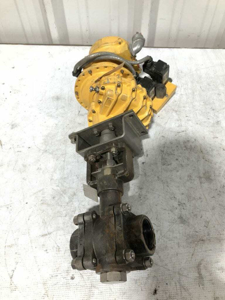 GGosco GSC-25 1-1/2" Rotary Actuated WCB Dual Pak Soft Seated Ball Valve 1000WOG