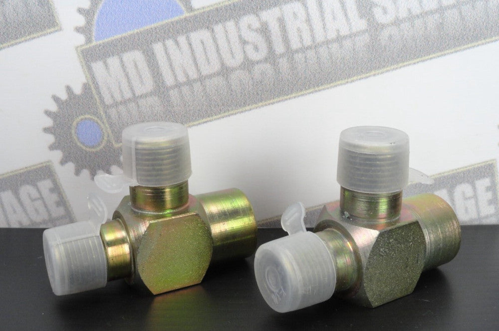 (Lot of 2) EATON -T- 3/8" Male x Male x Female NPT Tee-Fitting, Zinc Coated -NEW