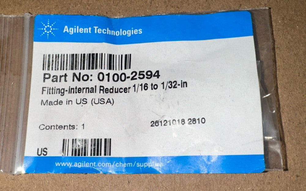 Agilent 0100-2594 Fitting-internal Reducer 1/16 to 1/32-in