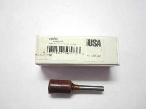 Lot of 4 Nicholson 50573 Cylinder Burrs N9PM Flat End 5/8" Dia. 1/4" Shank