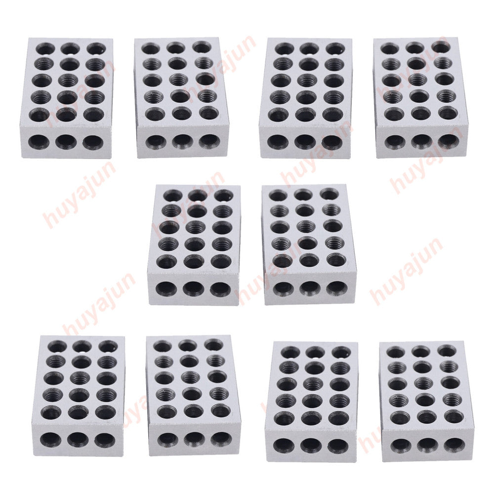 10pc 1-2-3" Precision Blocks 23 Holes Set up Block Set 0.0001" Matched Mill SALE