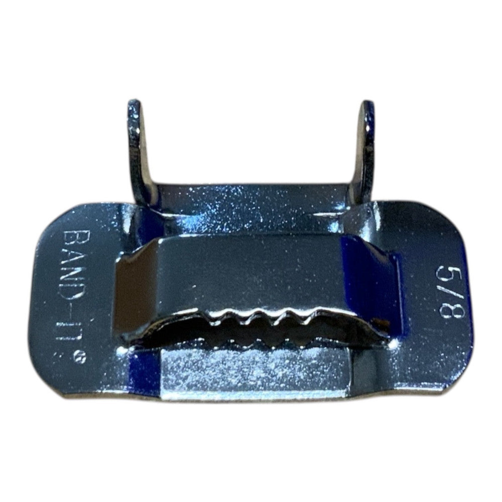 BAND-IT C25599 201 Stainless Steel Ear-Lokt Buckle, 5/8" Width, (100 per Box)