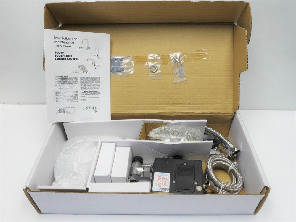 T&S 5EF-1D-WGAT Equip Sensor Faucet Wall Mount 4-1/4" Spread Gooseneck, AC/DC Co